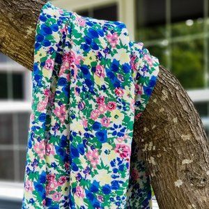 NEW Blue/Yellow/Green/Purple floral scarf, wrap, summer, trendy, popular, chic